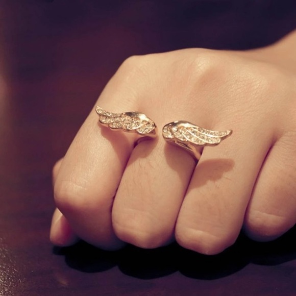 NEW!💙💎💛GOLDEN😇ANGEL😇WINGS! RINGLET!💛💎💙OPEN - Picture 3 of 8